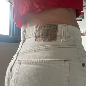 GAP Denim High-Rise Cream Jeans